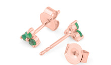 Ohrstecker TRINITY mit Smaragd 1.5 mm