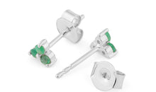 Ohrstecker TRINITY mit Smaragd 1.5 mm