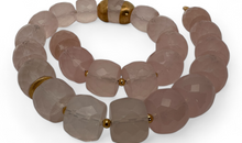 Statement-Collier aus Rosenquarz