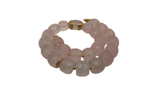 Statement-Collier aus Rosenquarz