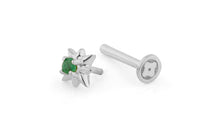 Piercing EMILIA mit Smaragd