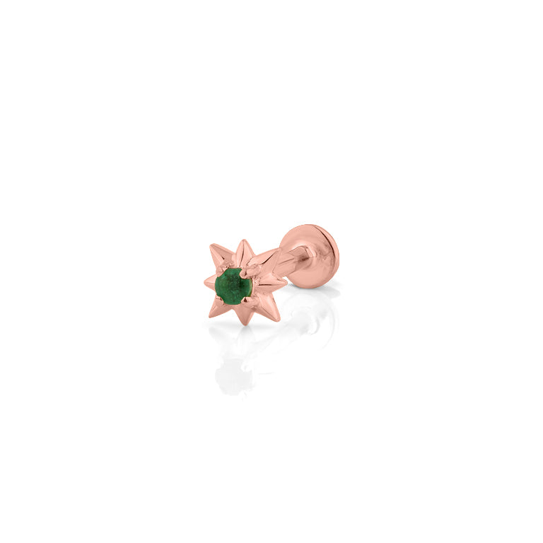 Piercing EMILIA mit Smaragd