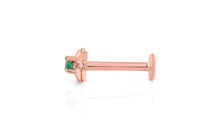 Piercing EMILIA mit Smaragd