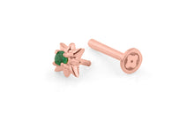 Piercing EMILIA mit Smaragd