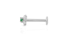 Piercing EMILIA mit Smaragd