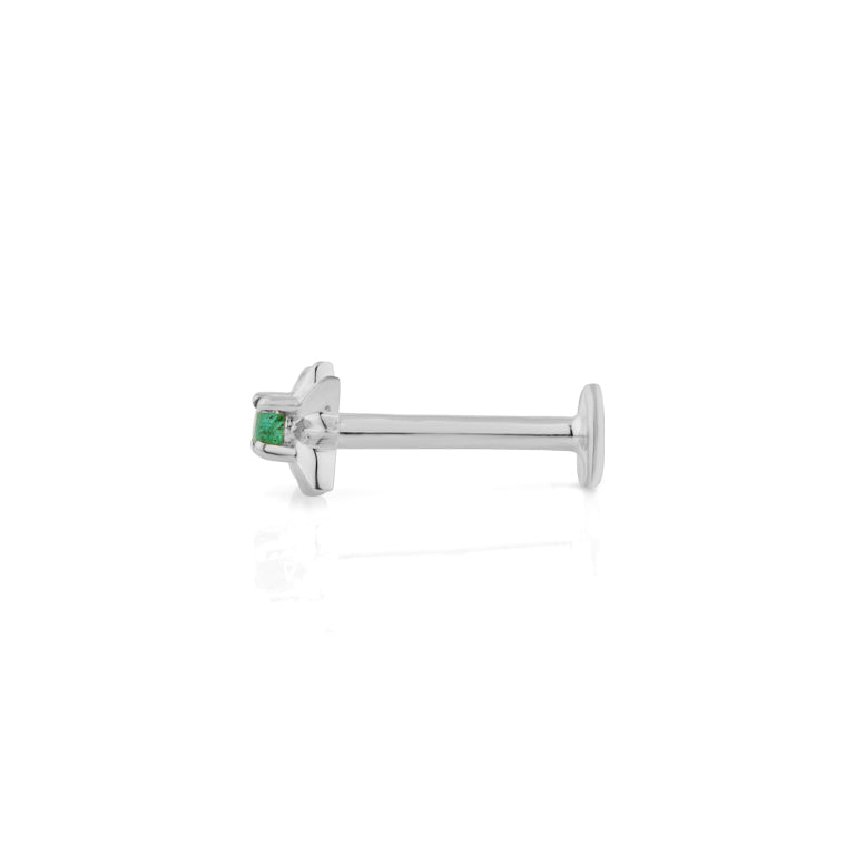 Piercing EMILIA mit Smaragd