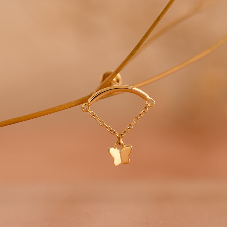 Piercing FARFALLA hidden Helix 18k Gold