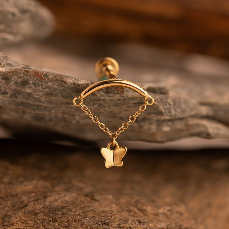 Piercing FARFALLA hidden Helix 18k Gold