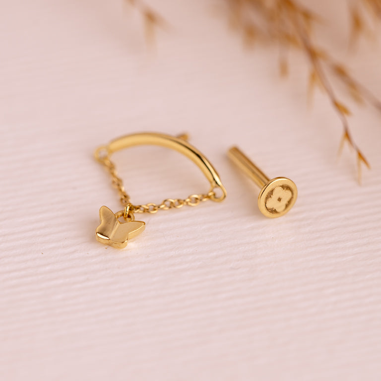 Piercing FARFALLA hidden Helix 18k Gold