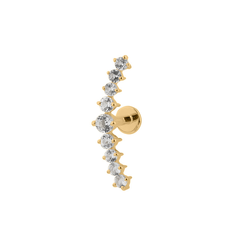 Piercing FATIMA weisse Topasen