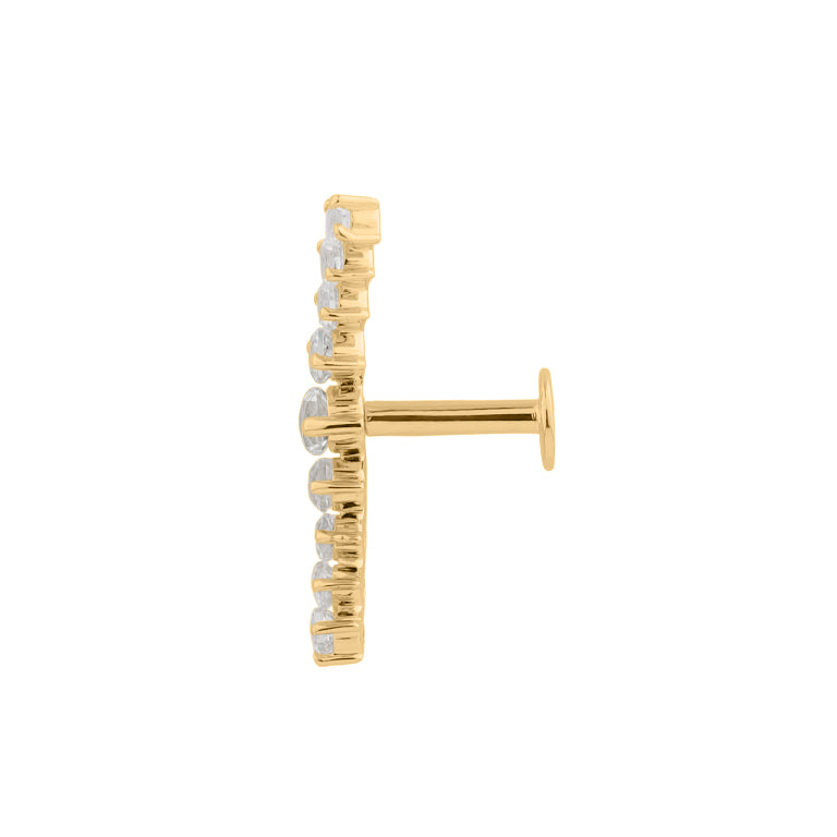 Piercing FATIMA weisse Topasen
