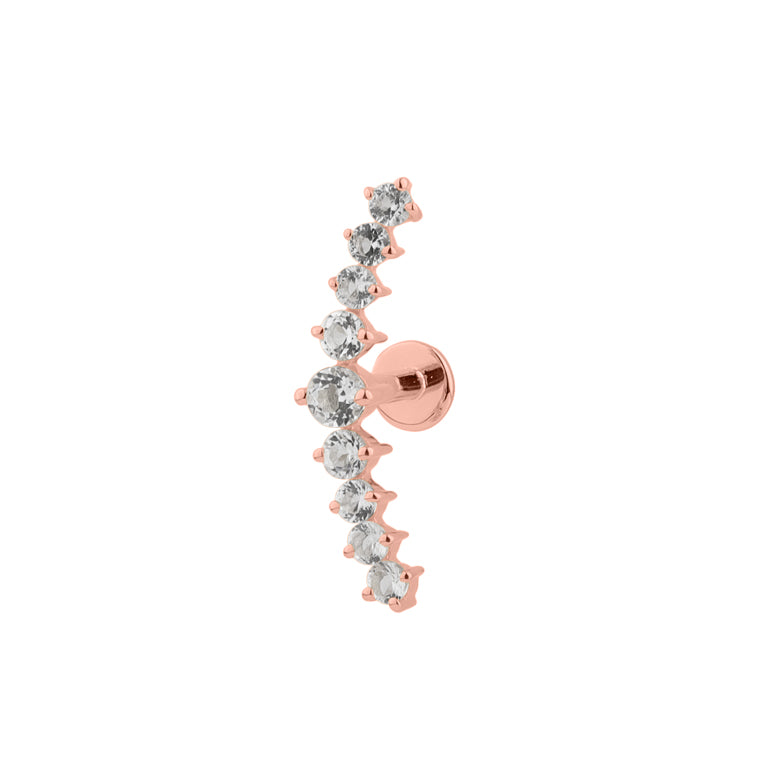 Piercing FATIMA weisse Topasen