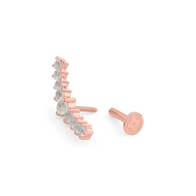 Piercing FATIMA weisse Topasen