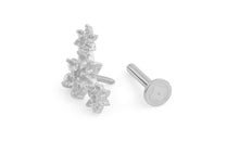 Piercing FLOWERS 18 karat Gold Topas