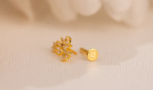 Piercing FLOWERS 18 karat Gold Topas