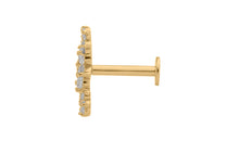 Piercing FLOWERS 18 karat Gold Topas
