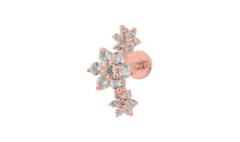 Piercing FLOWERS 18 karat Gold Topas