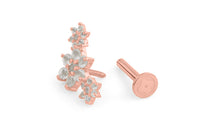 Piercing FLOWERS 18 karat Gold Topas