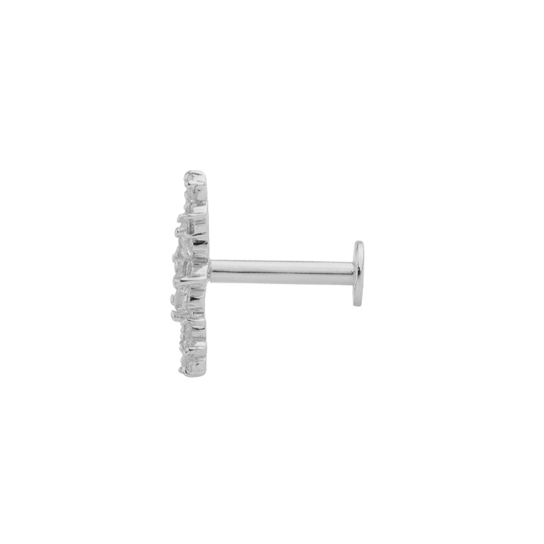 Piercing FLOWERS 18 karat Gold Topas