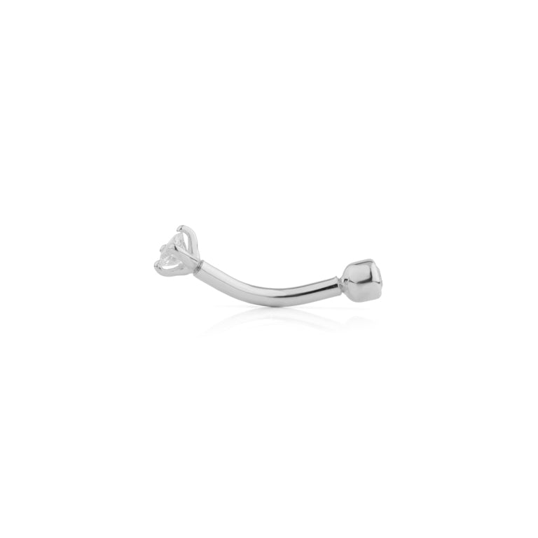 Piercing KIRAN mit weissen Topasen