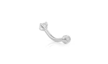 Piercing KIRAN mit weissen Topasen