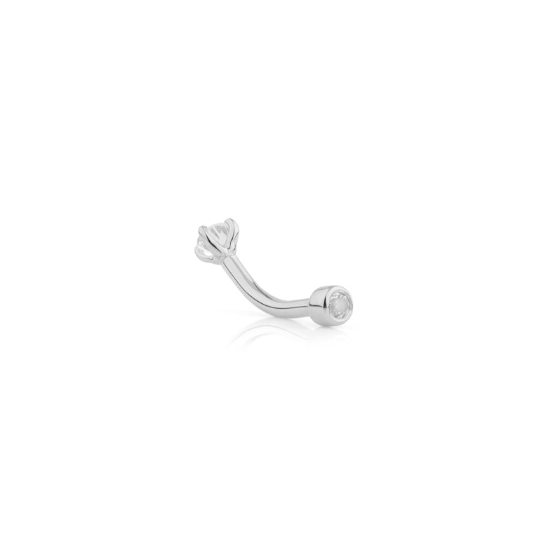 Piercing KIRAN mit weissen Topasen