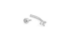 Piercing KIRAN mit weissen Topasen
