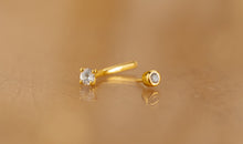 Piercing KIRAN mit weissen Topasen