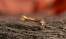 Piercing KIRAN mit weissen Topasen