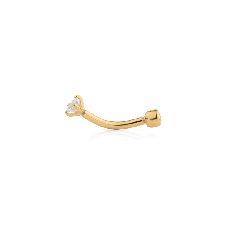 Piercing KIRAN mit weissen Topasen