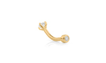 Piercing KIRAN mit weissen Topasen