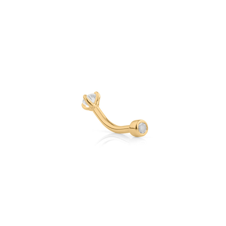 Piercing KIRAN mit weissen Topasen