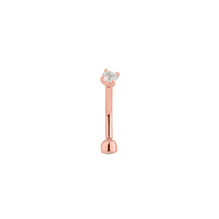 Piercing KIRAN mit weissen Topasen