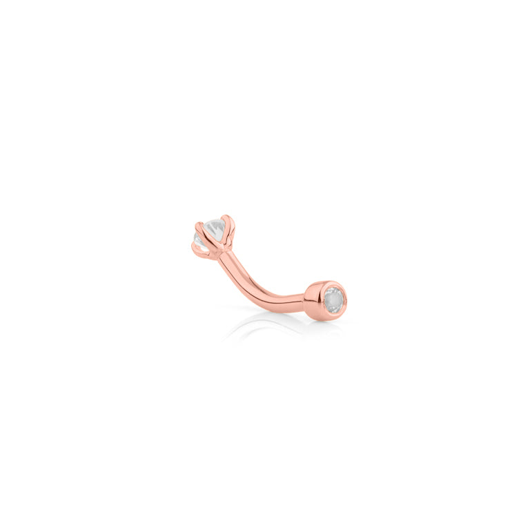 Piercing KIRAN mit weissen Topasen