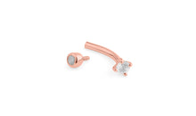 Piercing KIRAN mit weissen Topasen