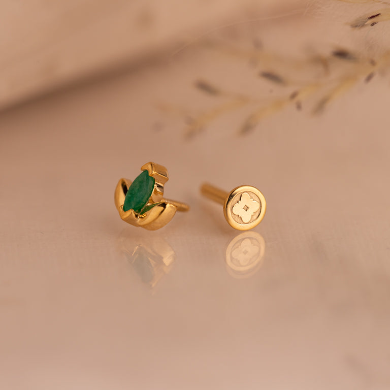 Piercing MINI LOTUS Smaragd
