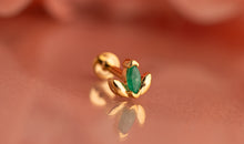Piercing MINI LOTUS Smaragd