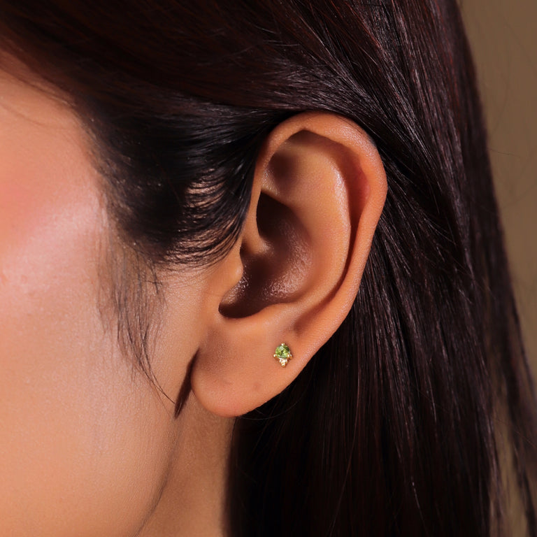 Piercing NORAH mit grünem Turmalin 3 mm