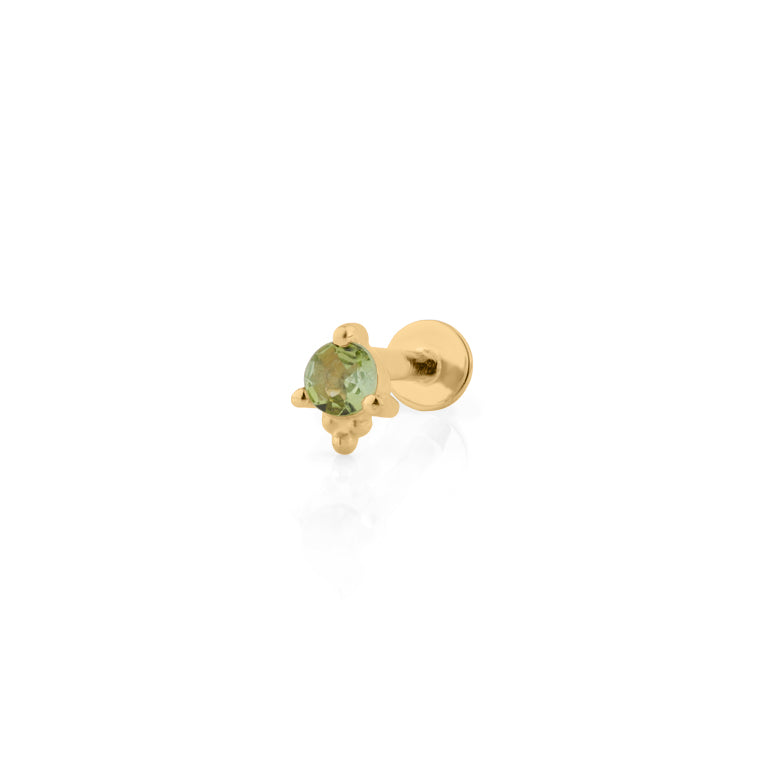Piercing NORAH mit grünem Turmalin 3 mm