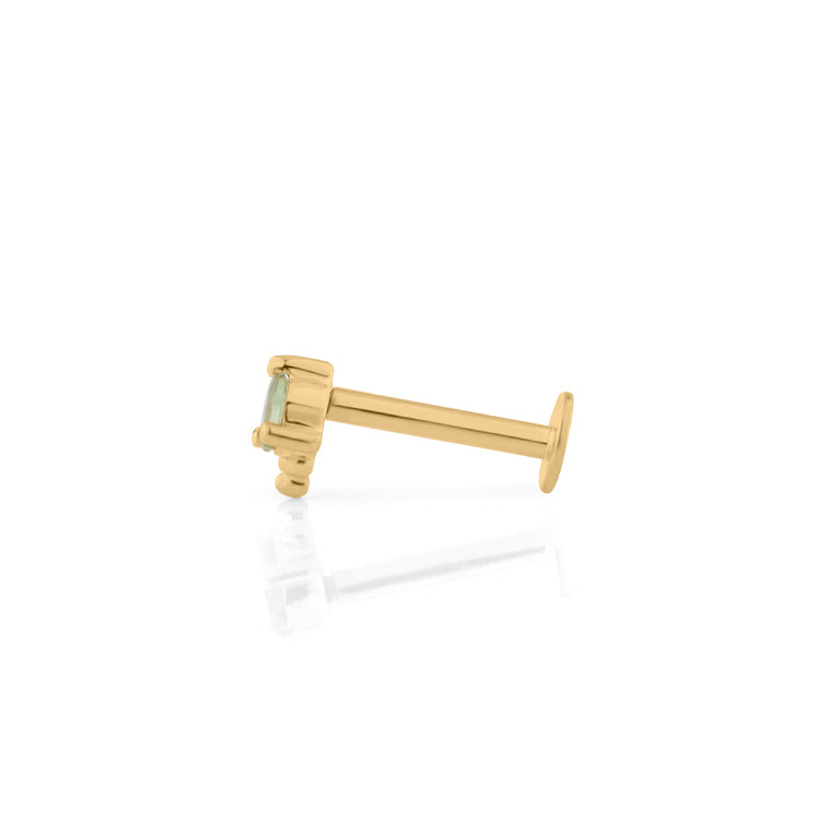 Piercing NORAH mit grünem Turmalin 3 mm