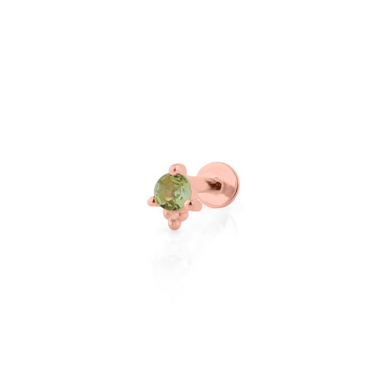 Piercing NORAH mit grünem Turmalin 3 mm