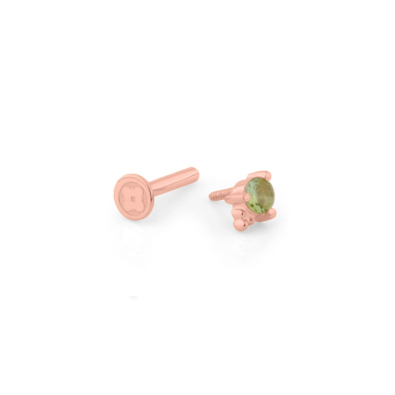 Piercing NORAH mit grünem Turmalin 3 mm