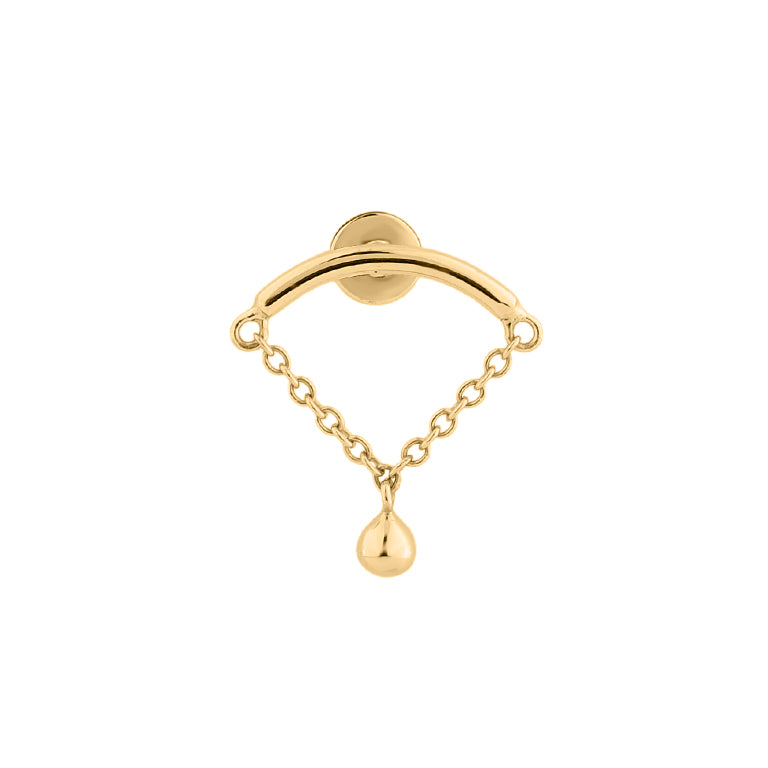 Piercing SINGLE BALL hidden  Helix 18k Gold