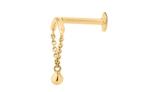Piercing SINGLE BALL hidden  Helix 18k Gold