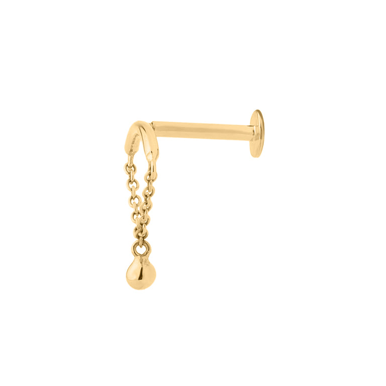 Piercing SINGLE BALL hidden  Helix 18k Gold