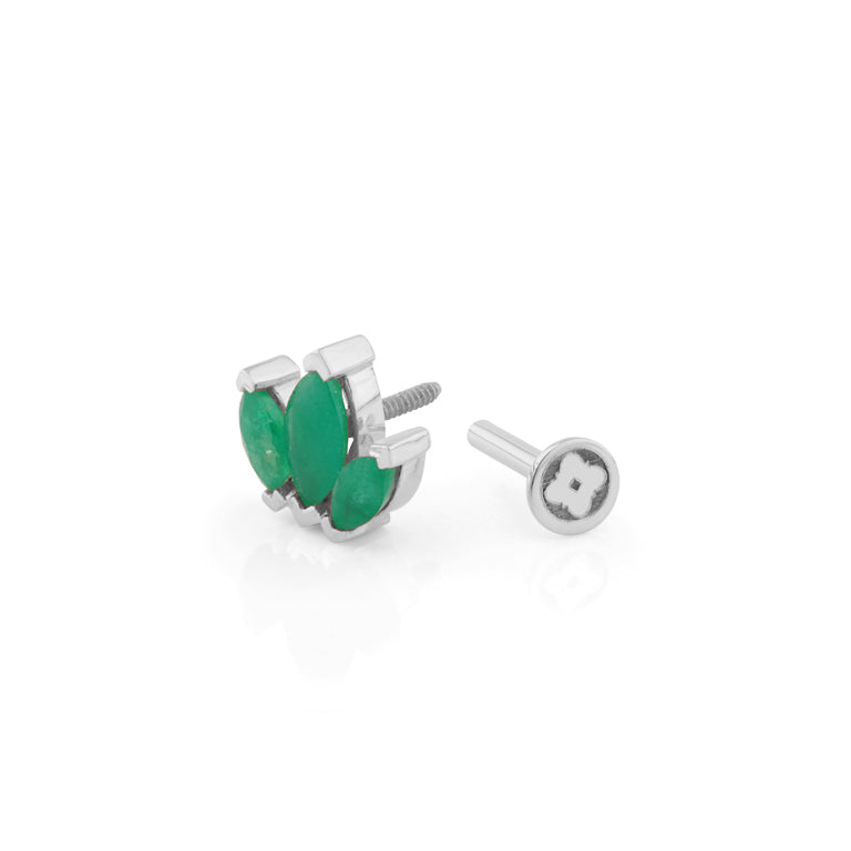 Piercing SOREN mit Smaragd