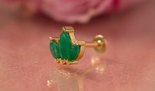 Piercing SOREN mit Smaragd