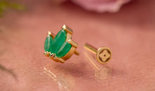 Piercing SOREN mit Smaragd