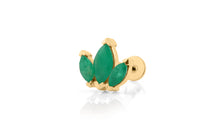 Piercing SOREN mit Smaragd