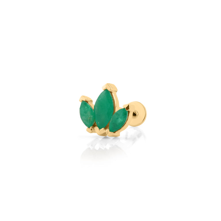 Piercing SOREN mit Smaragd